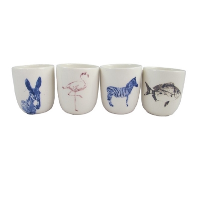 cuatro-vasos-animales-favorito-studio-coolmaison Vasos de cerámica