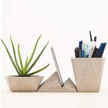 set organizador de escritorio de cemento oitenta coolmaison