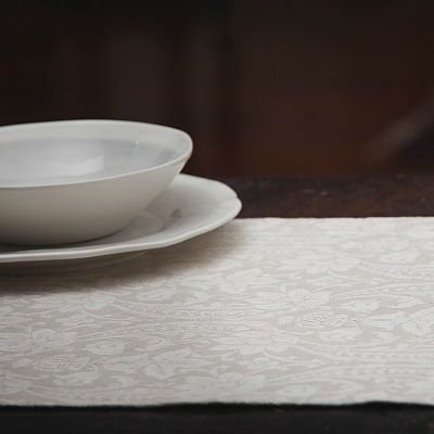 caminos de mesa artesanales Donna di Coppe caminos de mesa artesanales textil cocina.Camino de mesa Jaquard en lino y algodón .Hecho a mano en italia