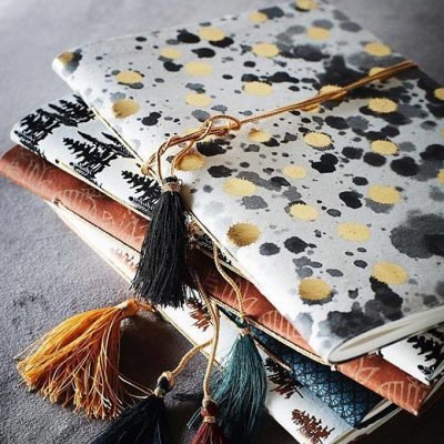 Cuaderno gotas doradas Cuaderno gotas doradas elaborado artesanalmente a mano