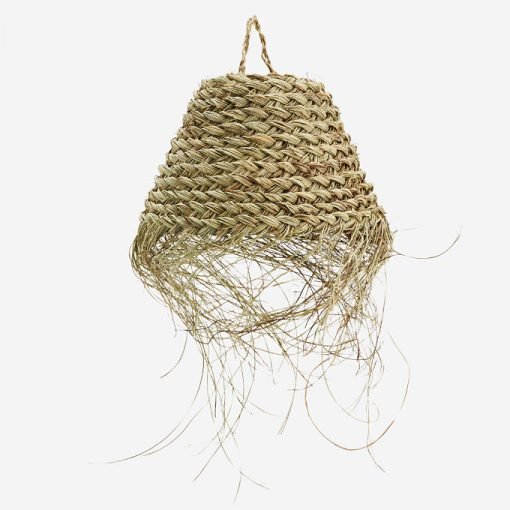 Lampara de esparto boho elaborada artesanalmente a mano