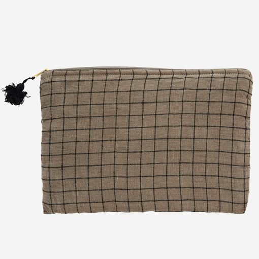 Funda Ipad de lino topo