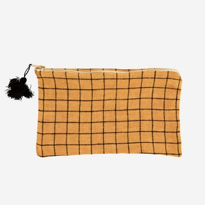 Bolsa de lino girasol.Artesania textil