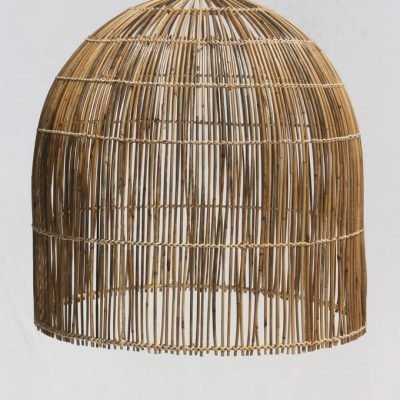 Lampara artesanal de rattan ovalada Pantalla de Lampara artesanal de rattan ovalada