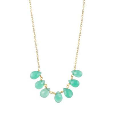 Collar calcedonia verde