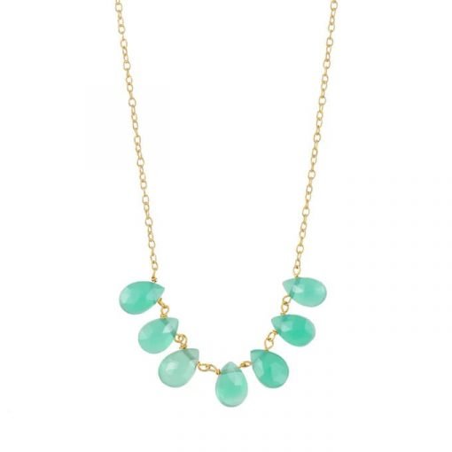 Collar calcedonia verde